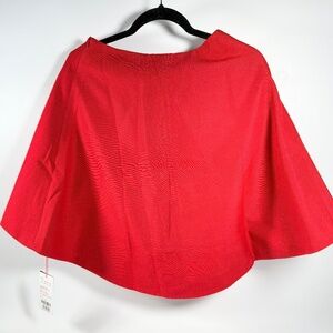 High Waist Asymmetrical A-Line Midi Skirt Size M Polyester New with tag